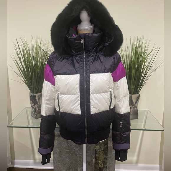 Toni Sailer Franka Ski Jacket with Real Fur 40 / 10 - Picture 6 of 15